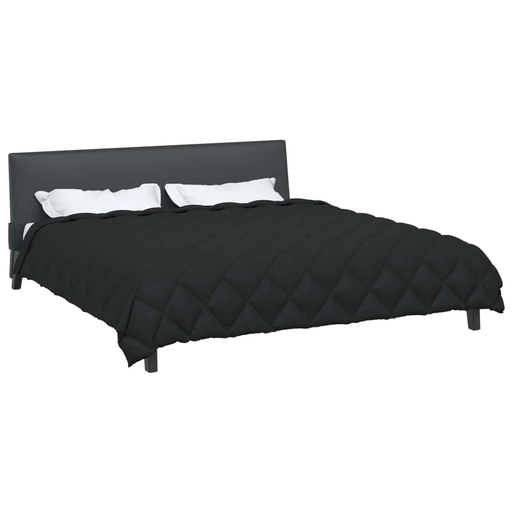 Piumone | Duvet Invernale Nero 200 x 200 cm Microfibra