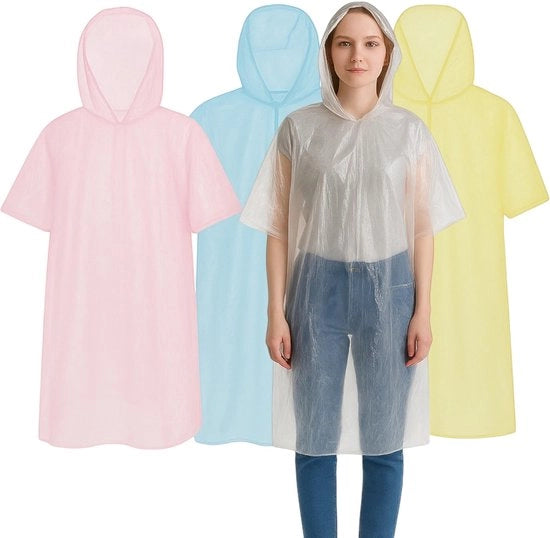 Regolatore di pioggia unisex - Impermeabile poncho di emergenza - Ideale per festival e attività all'aperto - Leggero e compatto - Adatto per camminare e andare in bicicletta
