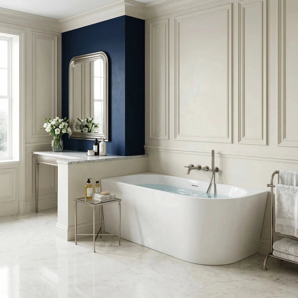 Vasca Bagno Sydney Bellanto Sinistra 150cm Copritappo nero