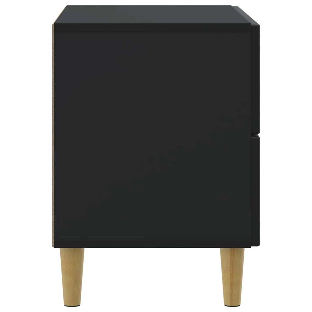 Comodino | Armadio da Notte | Mobiletto da notte Nero 62 x 34,5 x 48 cm Legno ingegnerizzato