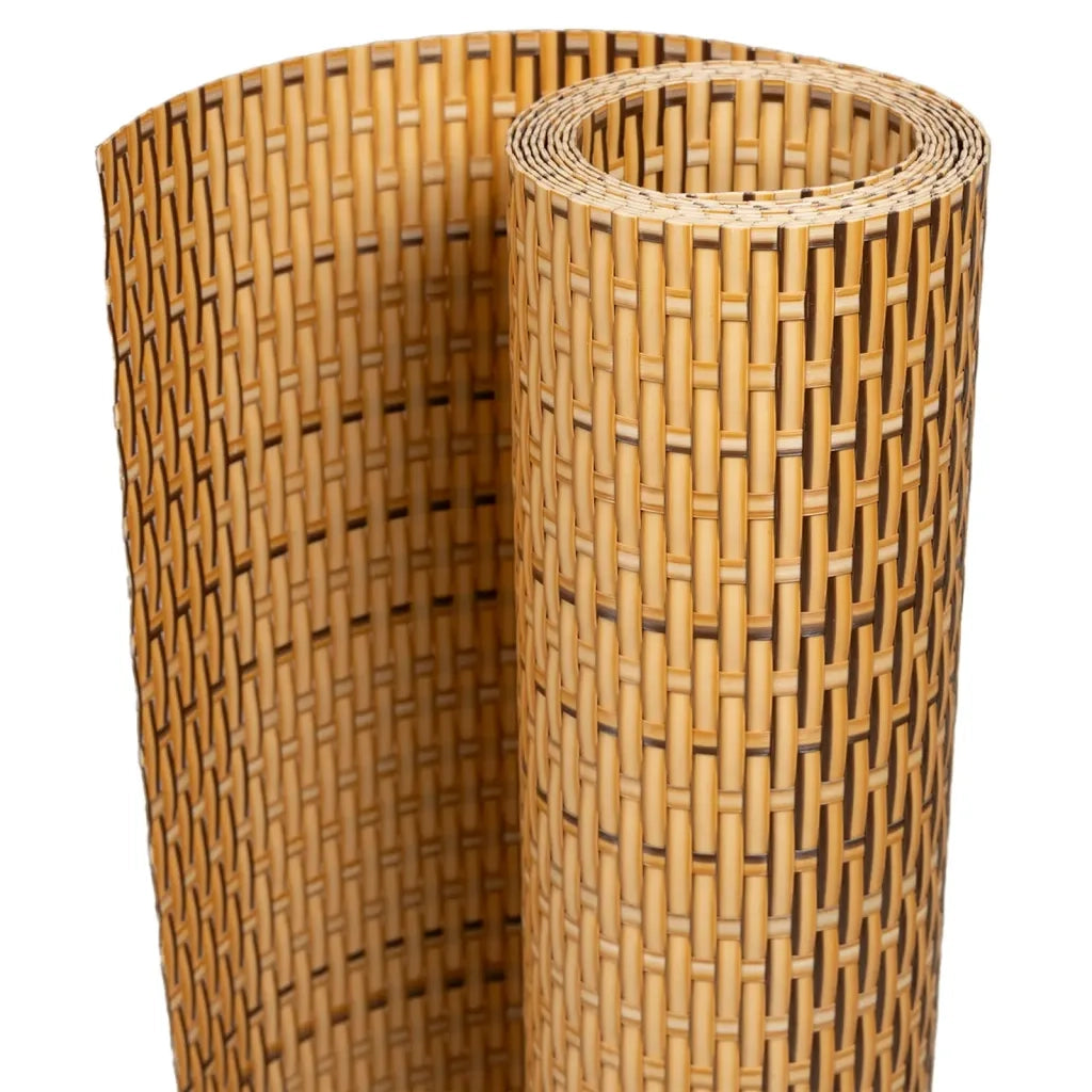 Paravento da Balcone Marrone Chiaro 600x100 cm in Polyrattan 156276