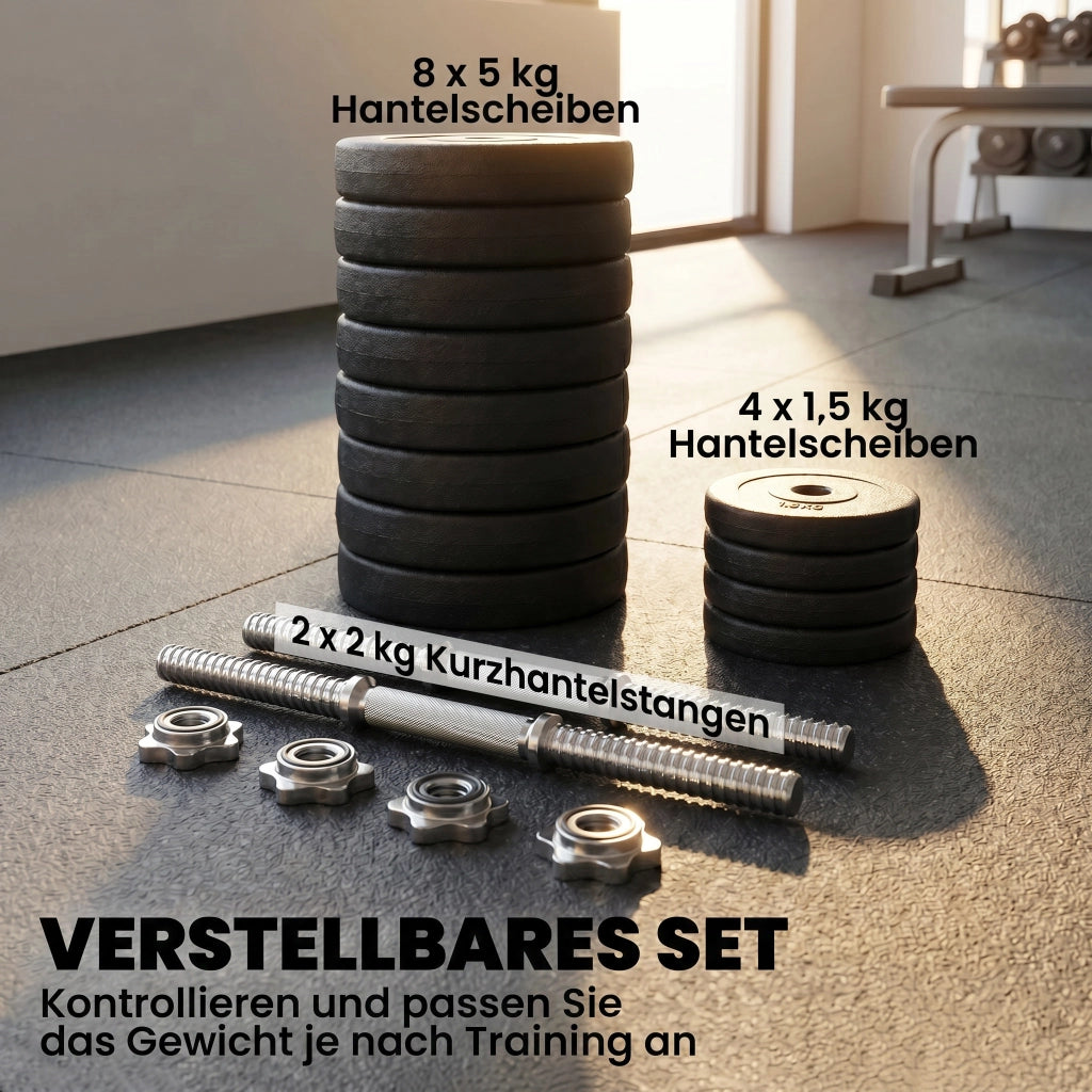Set manubri 8 pezzi ¨C zephmum ¨C nero, 5 kg, plastica