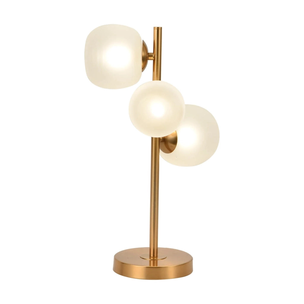LÚZETE - LAMPADA DA TAVOLO 3 LUCI TULIPANI BIANCO OPALINO NICOLETTA