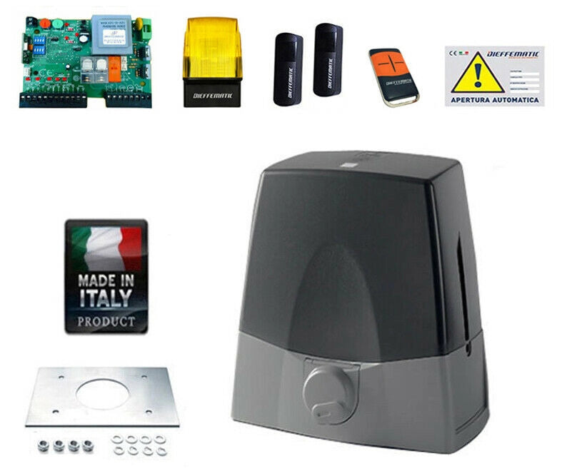 KIT AUTOMAZIONE AUTOMATISMI CANCELLI SCORREVOLI 1000 KG SCORREVOLE AUTOMATICO