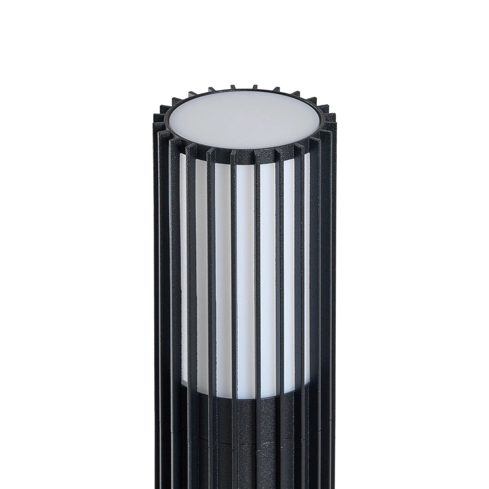 Set di 2 lampioncini da esterno neri in alluminio 50 cm per vialetti, design moderno