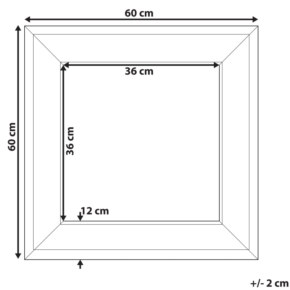 Specchio da parete da appendere a parete cornice decorativa quadrata dorata da 60 cm elemento di o