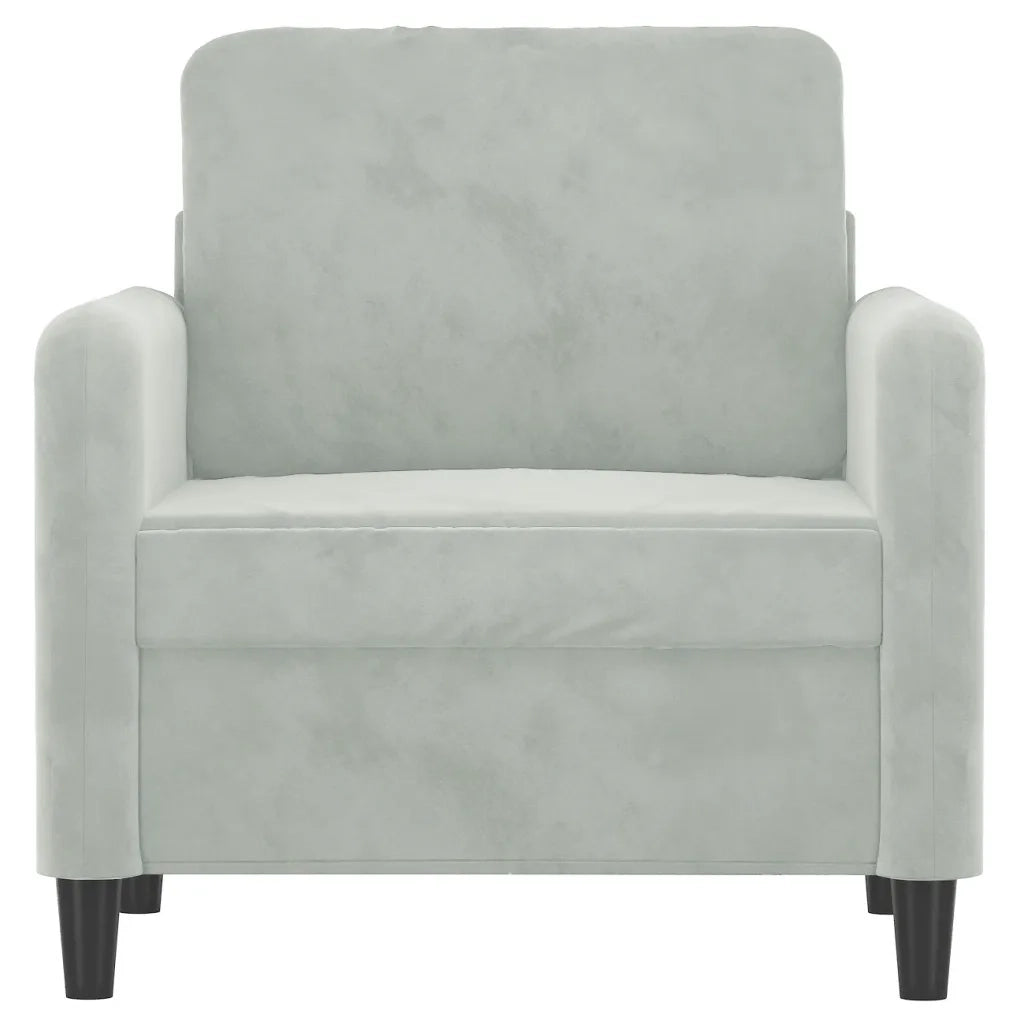 Poltrona | Sedia Relax Grigio Chiaro 60 cm Velluto