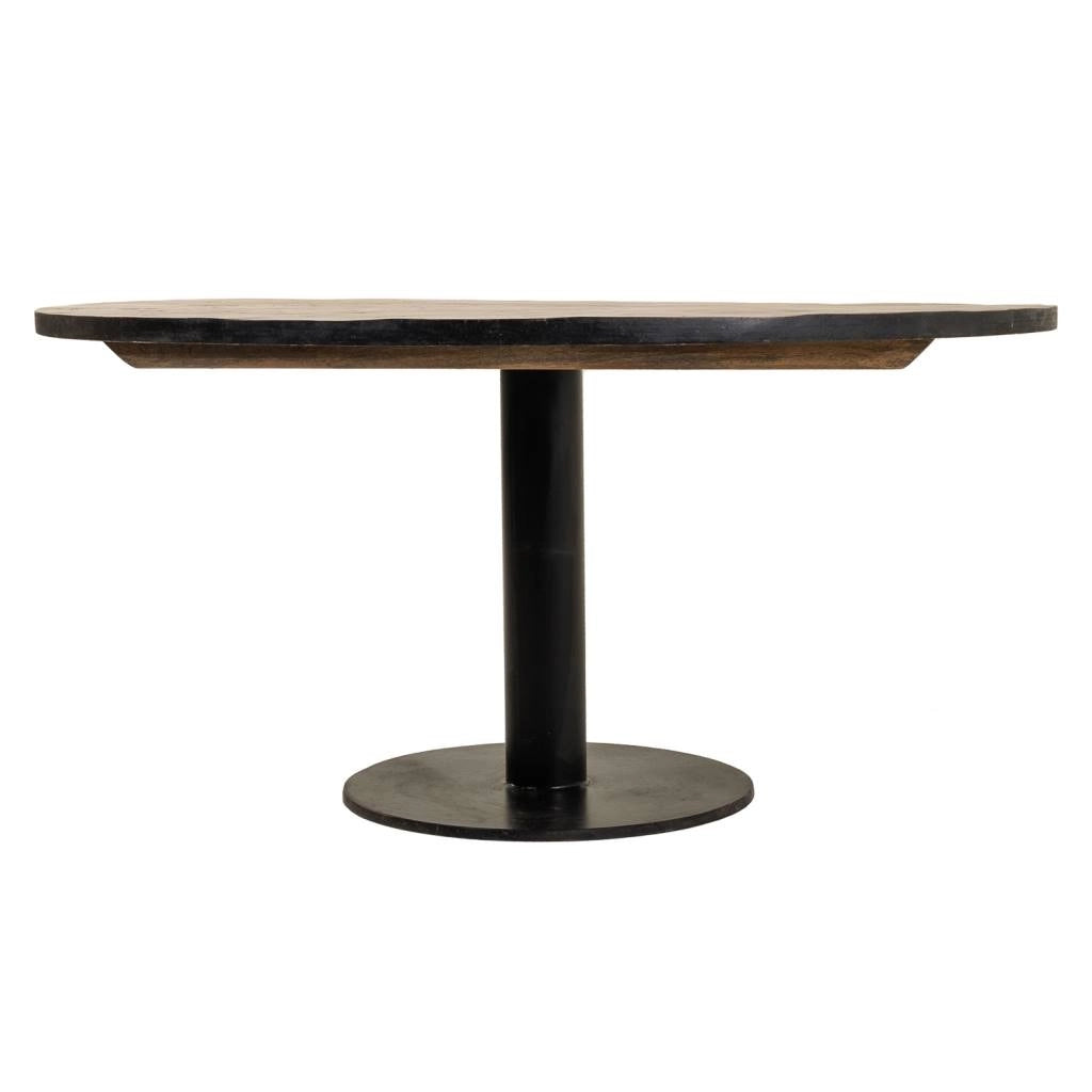 Tavolino in legno e metallo marrone 90x90x45h