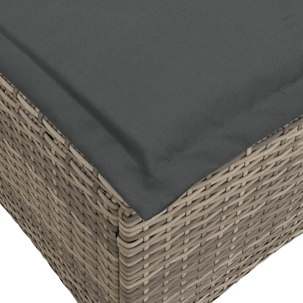 Sgabelli Giardino con Cuscini 2 pz Grigio 55x55x36cm Polyrattan 4108248