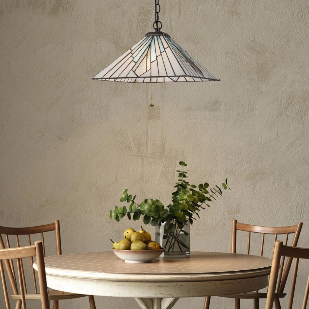 Lampada sospensione Tiffany vetrata ALDERLEY Ø38 E27 Elstead