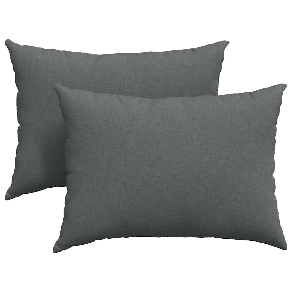 Cuscini da Divano 2 pz | Cuscini per sedie Grigio scuro 70 x 50 cm Tessuto