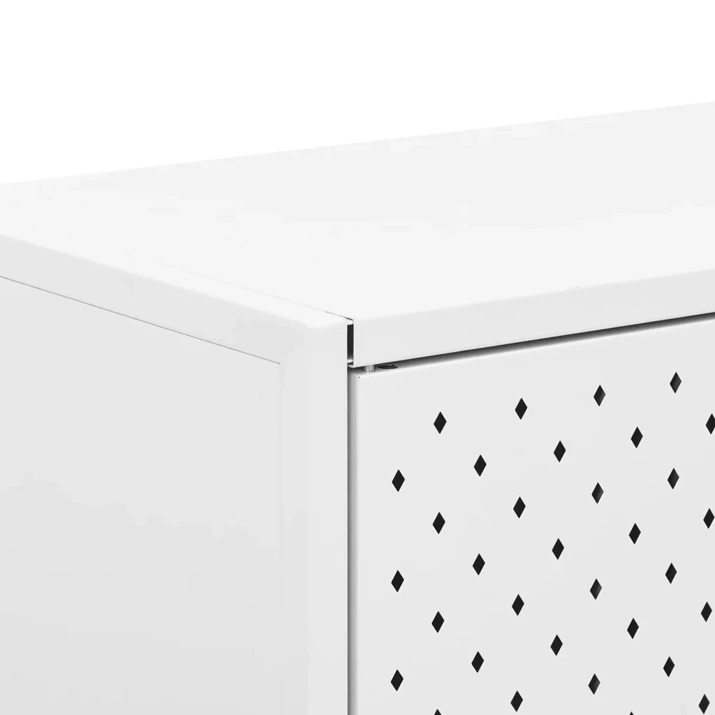 Credenza Bianca 105x35x75 cm in Acciaio 335869