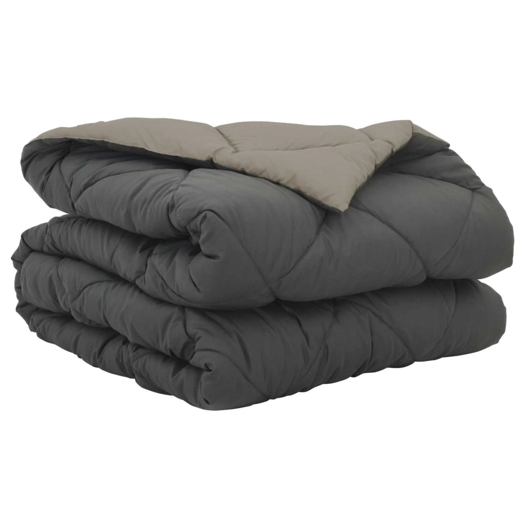 Duvet Estivo Grigio chiaro e Antracite 200 x 140 cm Microfibra 42025513