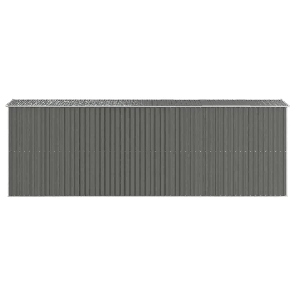 Casetta da giardino cabina ripostiglio capanno da esterno capanno per attrezzi robusta colore chiaro 192 x 606 x 223 cm acciaio zincato grigio 02_0022260
