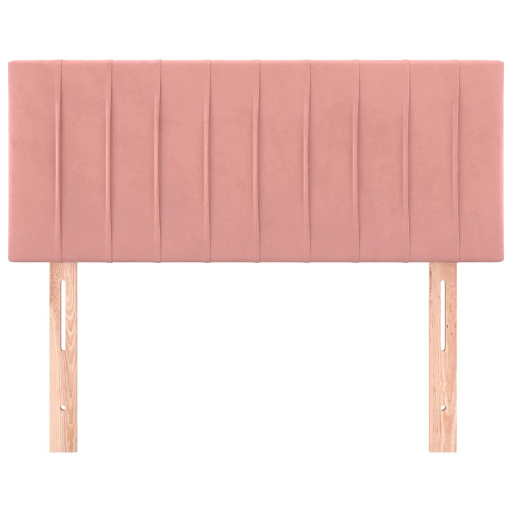 Testiera-Testata-Testiera Decorativa Rosa 100x5x78/88 cm in Velluto 191732