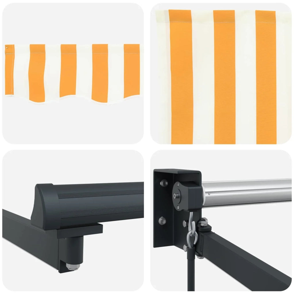 Tenda retrattile manuale con LED 4 × 3 m 3419457