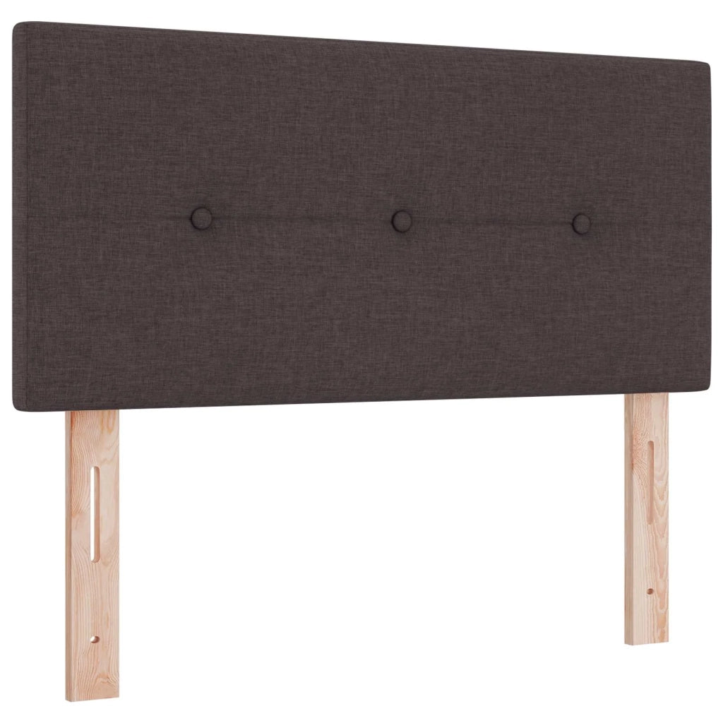 Letto box spring con materasso Marrone Scuro 100 x 200 cm 3451146