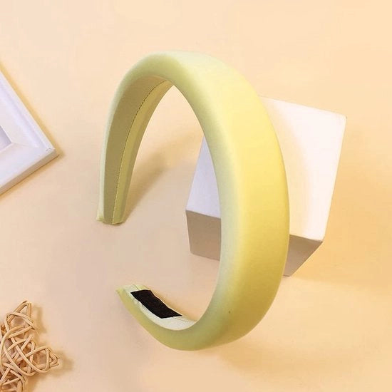 Cintura Retro Tessuti - Cintura Larga - Tessuta/Intrecciata - Accessori Capelli Donne - Giallo Pastello - Unico Modello Adatto Per La Maggiore Parte Delle Persone - Accessorio Capelli