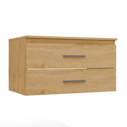 Mobile sottolavabo bagno NEL 80 sospeso 2 cassetti rovere artisan