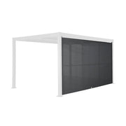 Tenda laterale retrattile in alluminio e textilene per pergola