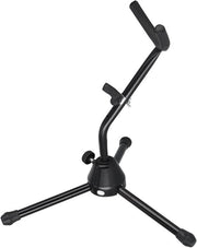 Saxofoonstandaard metallico pieghevole - supporto triangolare - nero - accessori musicali.