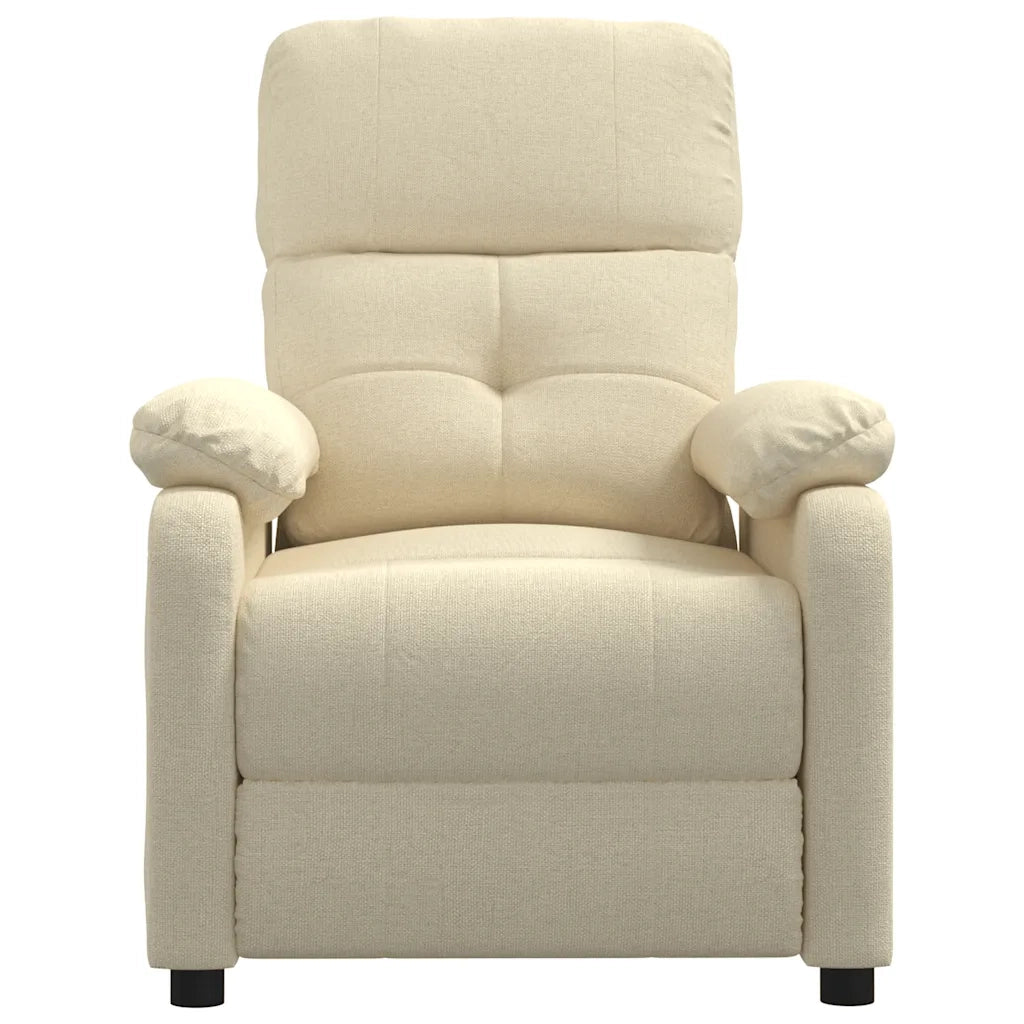 Poltrona Reclinabile in Tessuto Crema 289671