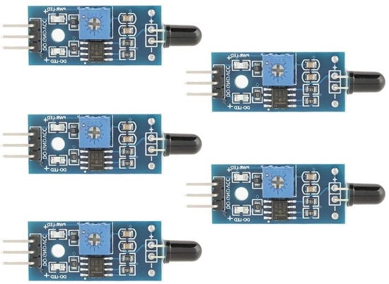 Modulo sensori di fiamma 760 ~ 1100 nm lunghezza d'onda sensibilità regolabile per l'individuazione di fiamme Smart Sense 5pz.