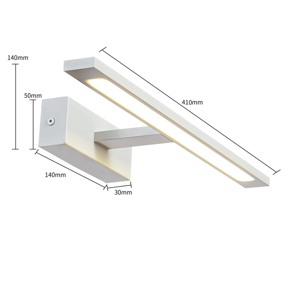 Applique Isla media bianca LED 12W 4000K IP44 Light Prestige