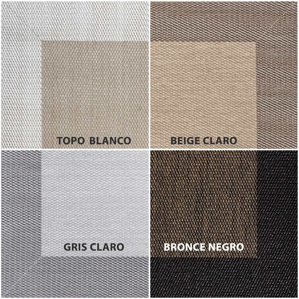 Tappeto vinilico di alta qualità taupe-bianco 80x150