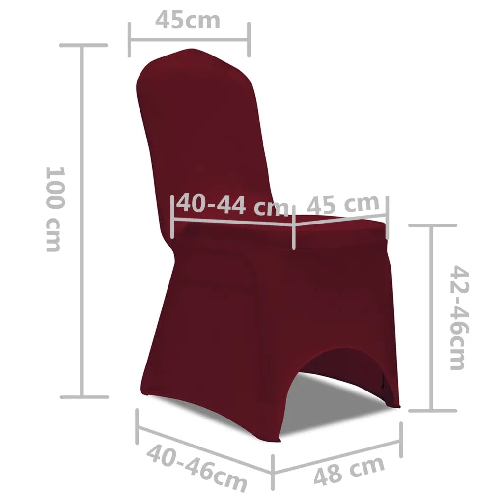 Coprisedia in Elasticizzato 6 pz Bordò 241200