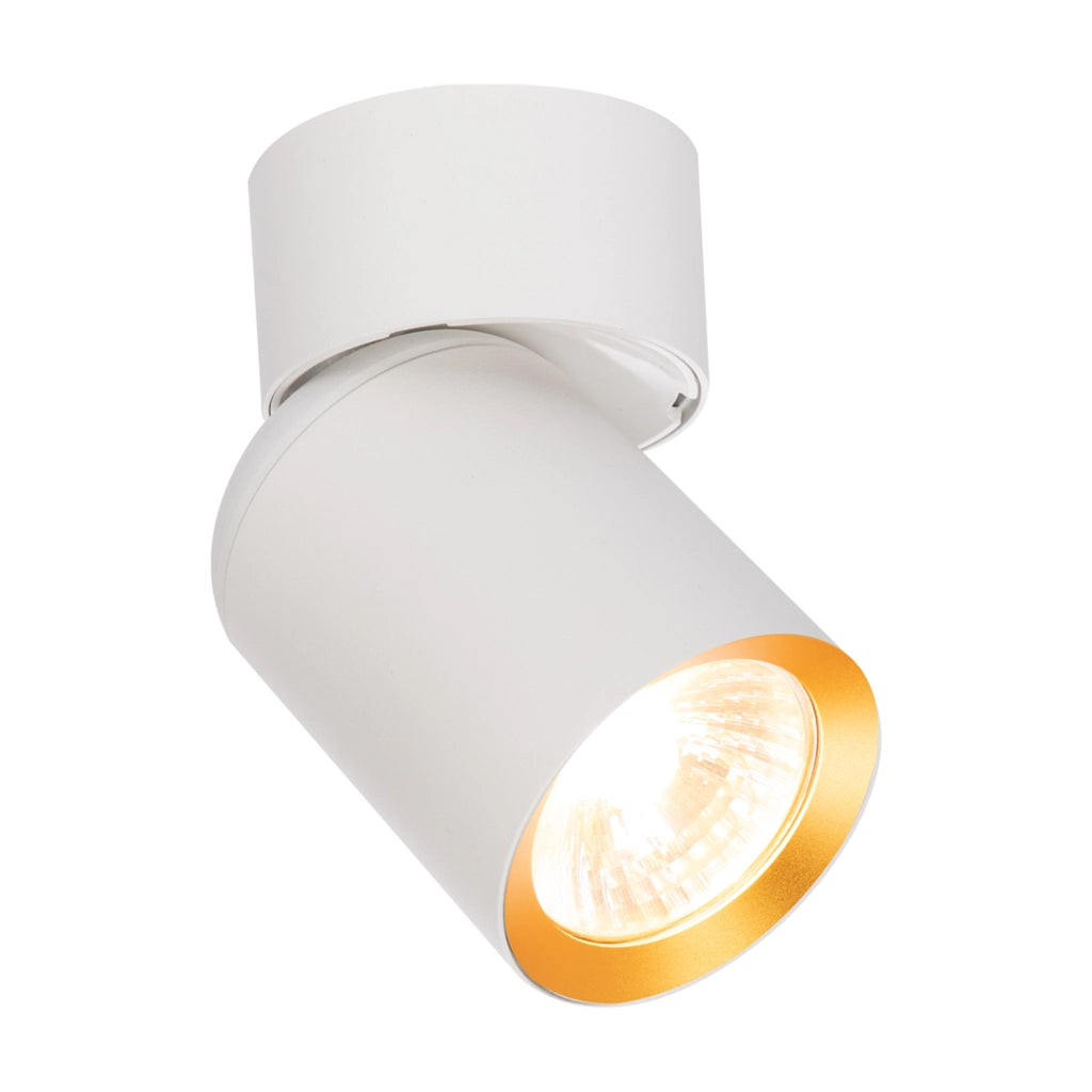 Faretto da soffitto orientabile bianco/oro GU10 Milagro