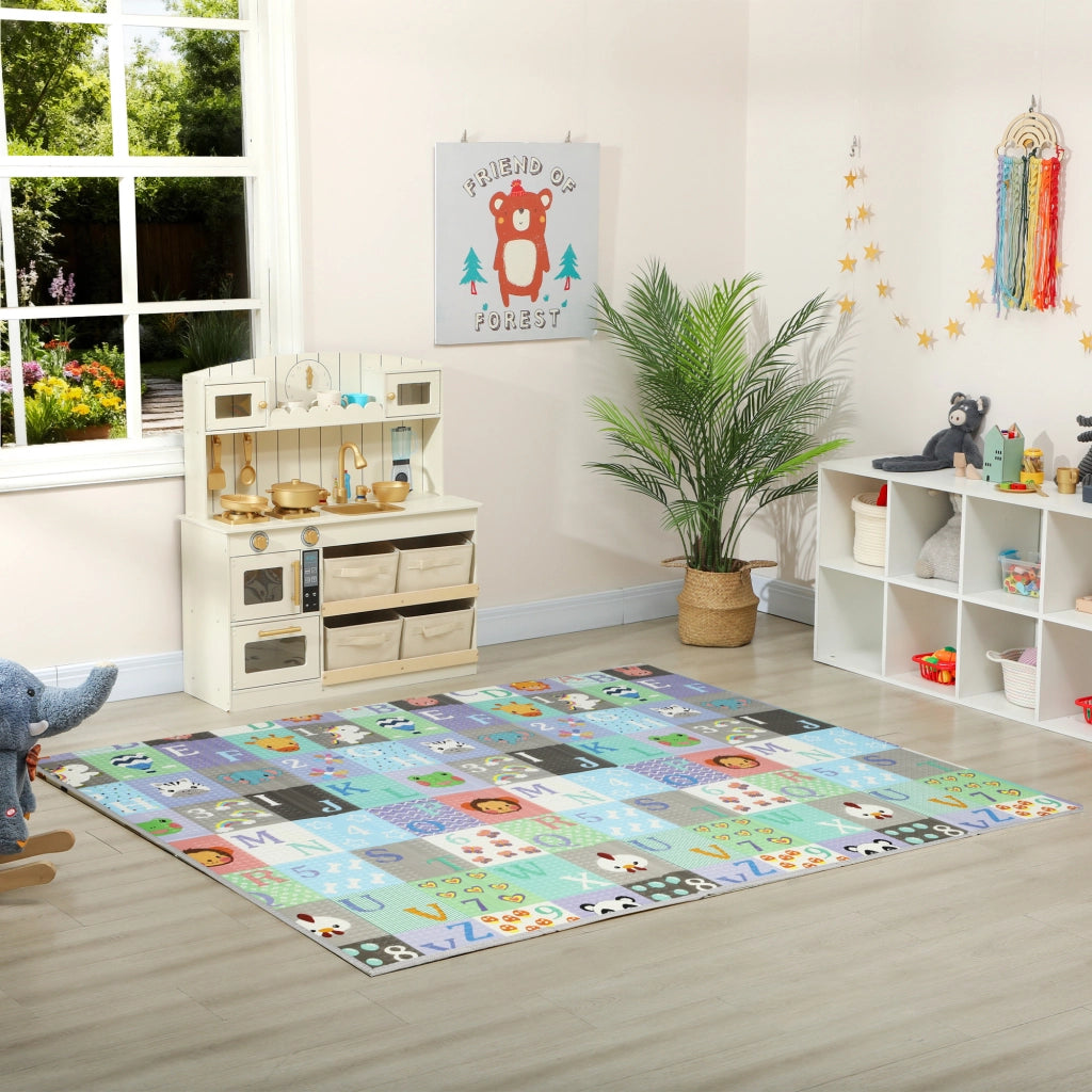 Tappeto Gioco Bambini 0-3 Anni ¨C Xylo ¨C XPE Impermeabile Numeri Lettere 180x150x1cm Multicolore