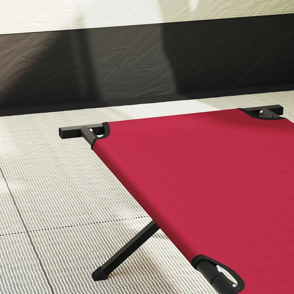 Letto da campeggio pieghevole 2 pz Rosso 193 x 69 x 45 cm CFW6979555