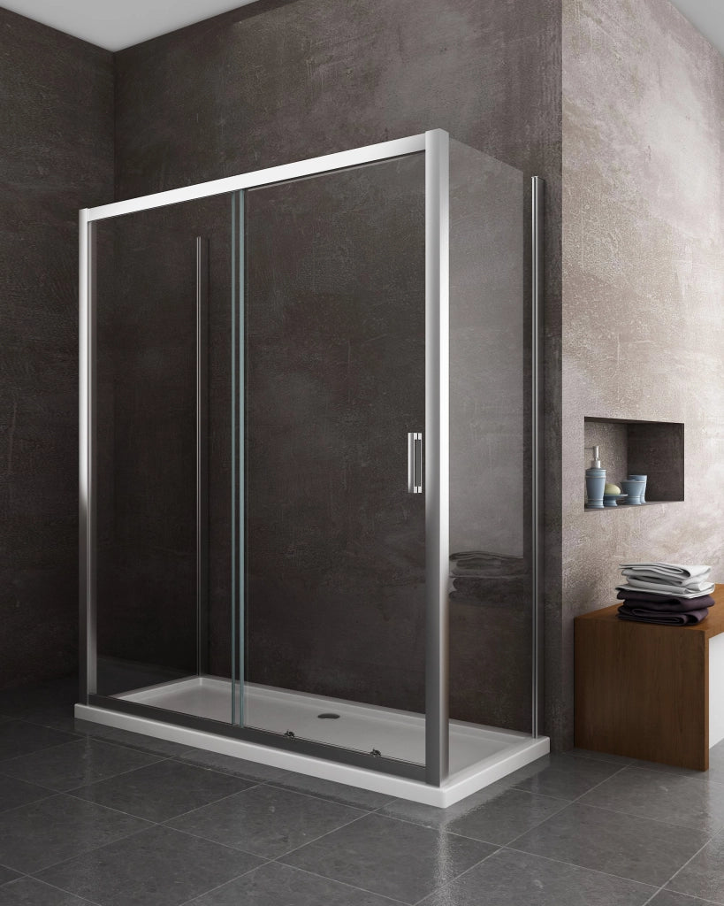 BOX CABINA DOCCIA 3 LATI 2 FISSI E UNO SCORREVOLE 65-67,5x95-100x65-67,5