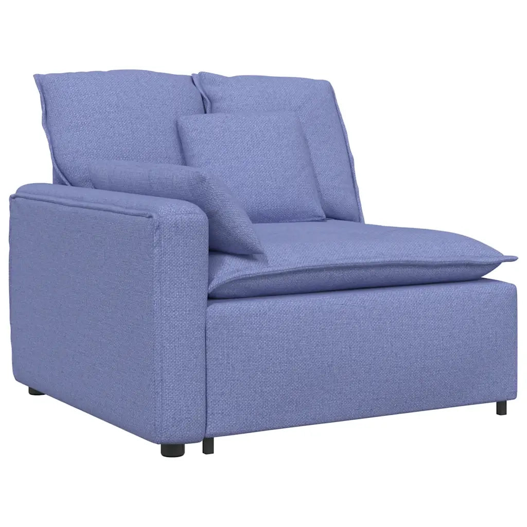 Divano Modulare con Cuscini Jeans Blu 3321127