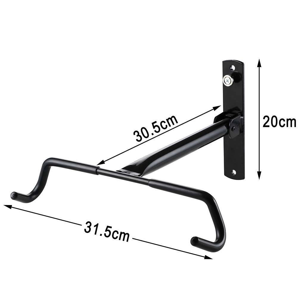 Trade Shop - Ganci Porta Bicicletta Bici Da Muro Supporto Bike Pieghevole 31cm In Acciaio -