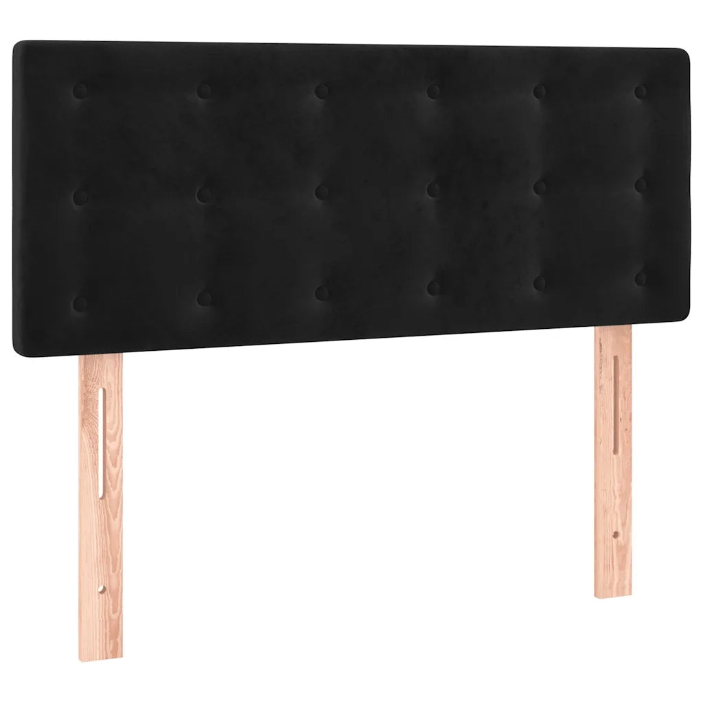 Giroletto a Molle con Materasso-Struttura Letto Nero 80x200 cm in Velluto 102763