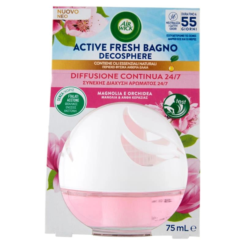 AIR WICK DEODORANTE AMBIENTE ACTIVE FRESH BAGNO 75ML MAGNOLIA E ORCHIDEA OKY