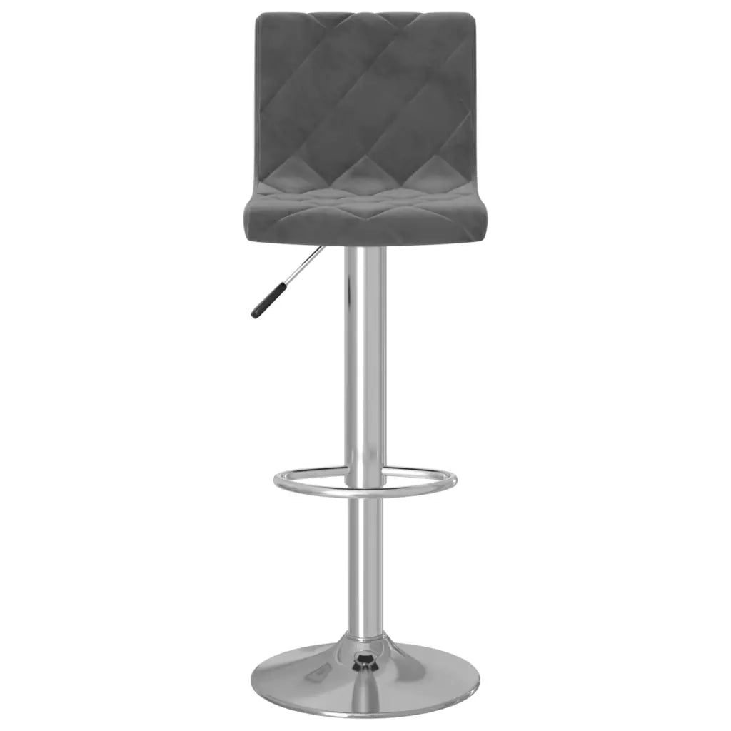 Sedie da Bar 2 pz Grigio Scuro in Velluto 333688