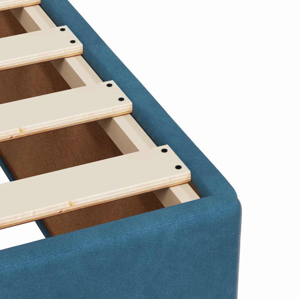 Letto box spring con materasso Blu 100 x 200 cm Velluto 3453594