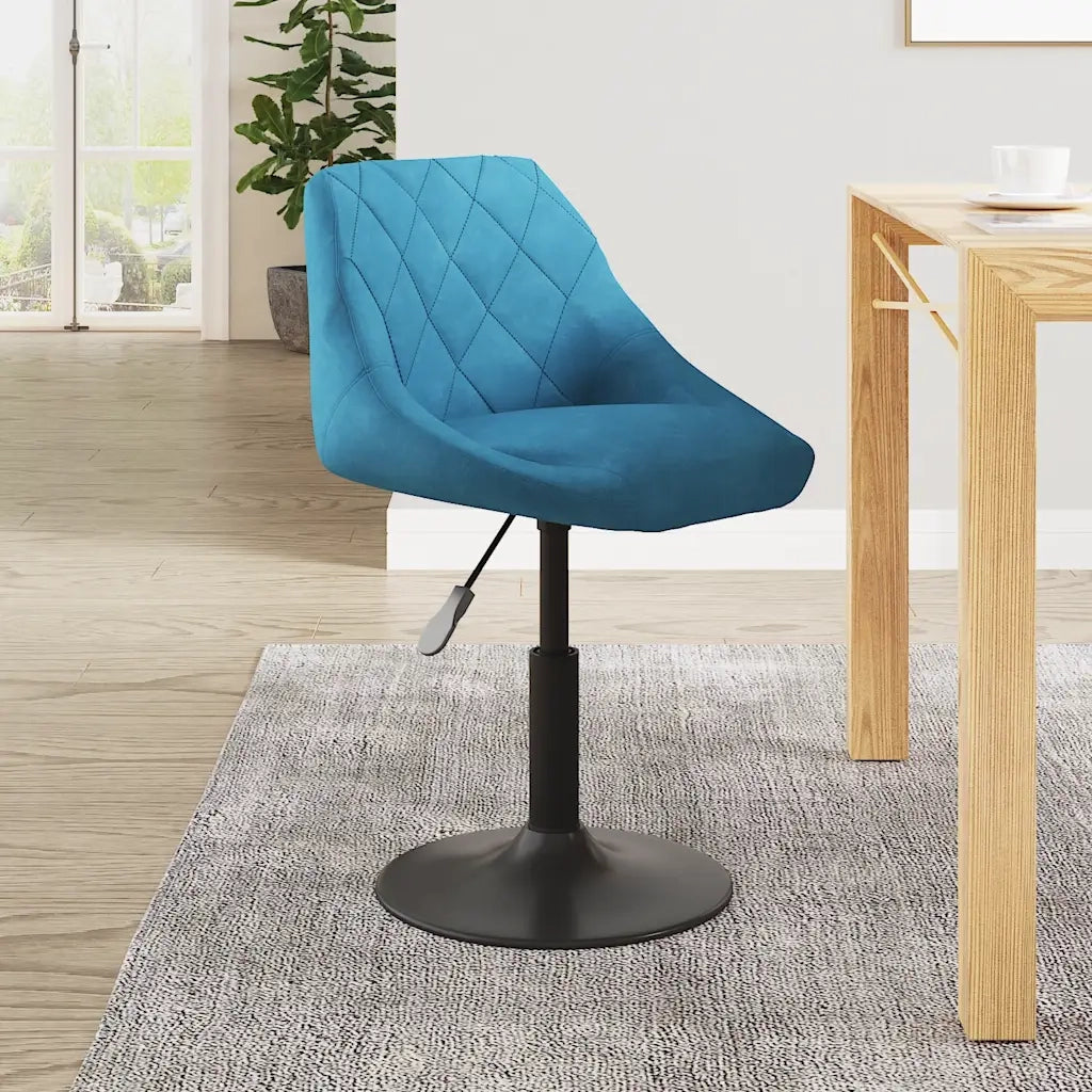 Sgabello da Bar Blu in Velluto 335320