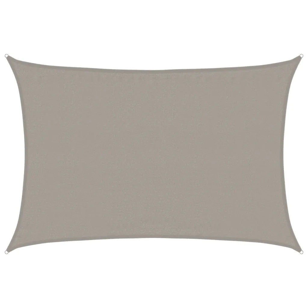 Vela Parasole | Telo Ombra | Vela da ombra 160 g/m2 Rettangolare Grigio Chiaro 3,5x5 m HDPE