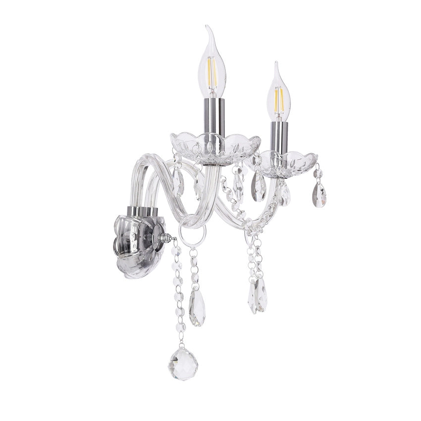 Applique doppia Cristallo glamour 2x40W E14 Candellux
