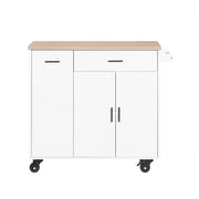 Mobile da cucina Isola cucina con 2 ante e 2 cassetto Credenza buffet Carrello cucina 105x46x92 cm FKW126-WN
