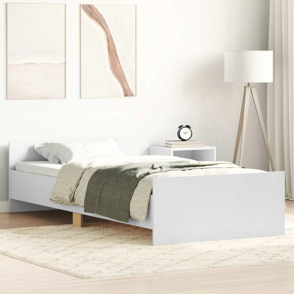 Struttura letto con testata-Giroletto Bianco 80 x 200 cm 812546