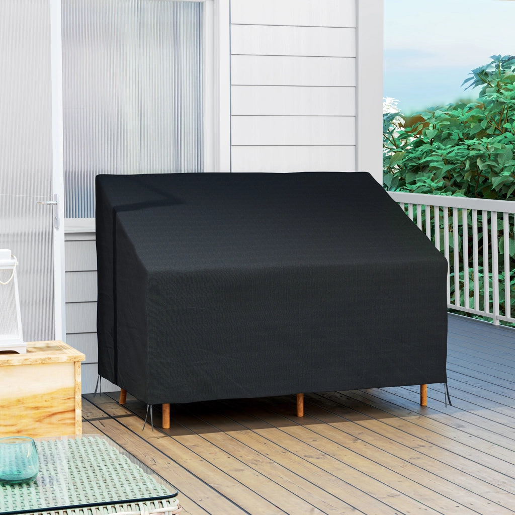 Copridivano esterno impermeabile ¨C Minimal ¨C nero 140x84x56/94 cm