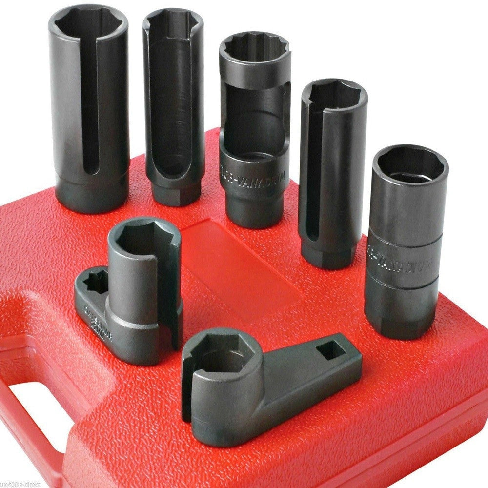 Trade Shop - Utensile Kit 7 Chiavi Chiave A Bussola Per Smontaggio Sonda Lambda -