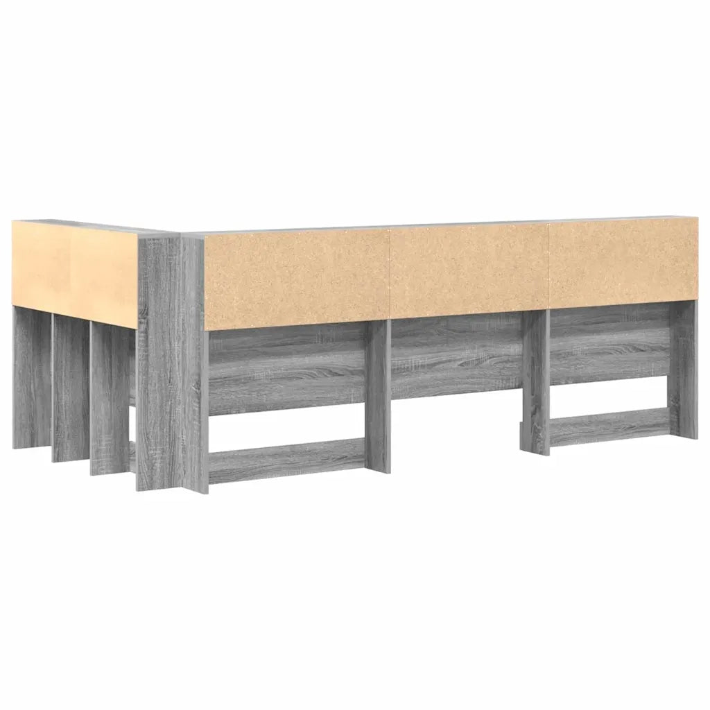 Testata contenitore Grigio Sonoma 90 cm Legno multistrato 3335522