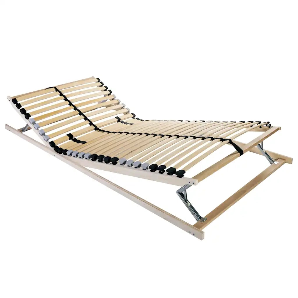 Base a doghe Marrone 80 x 190 cm Legno massello di faggio 42015245