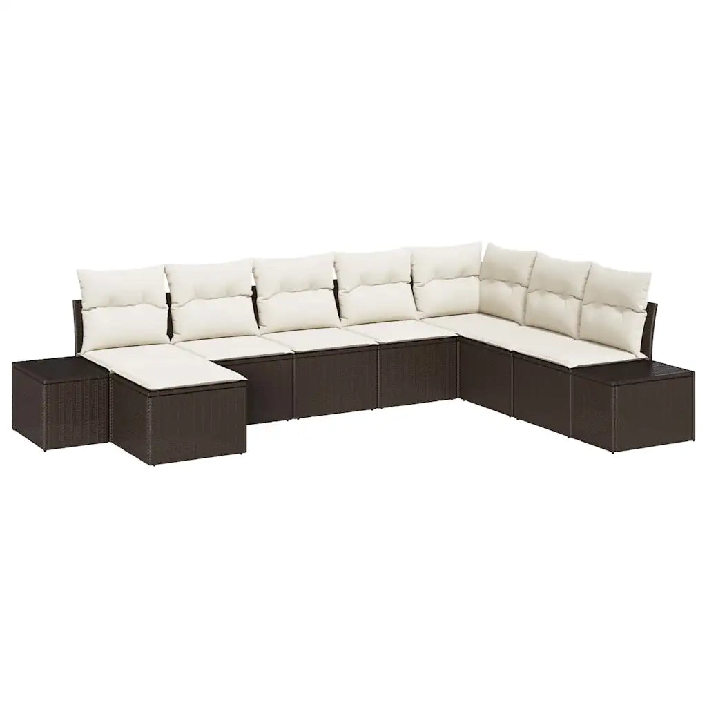Set Divano da Giardino con cuscino 8 pcs polyrattan 3347178